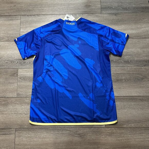 Sweden National Football Team Adidas Aeroready Jersey Women’s XL Blue NWT - Picture 2 of 5